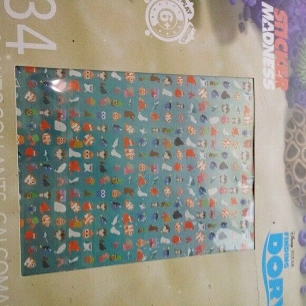 Finding Dory NEW Box Of Stickers 734 Count & 13 Tattoos Sticker Madness - Picture 6 of 11